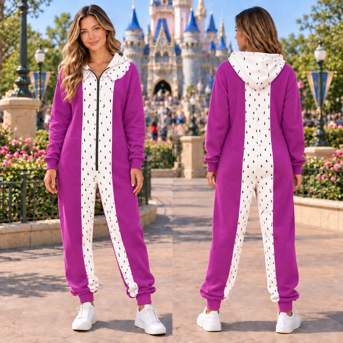 Circus Character Jumpsuit Pajamas, Colorful Cosplay Onesie, Matching Group Halloween Costume, Party Outfit