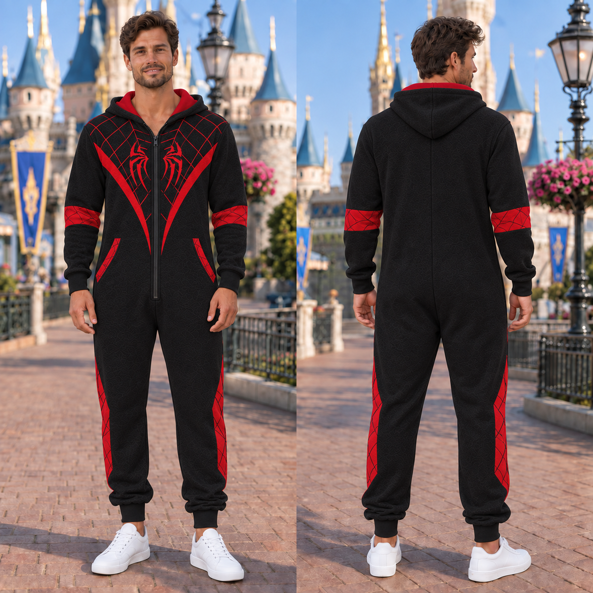 pider Superhero Jumpsuit Costume, Web Hero Onesie, Matching Family Halloween Outfit, Cosplay Pajamas
