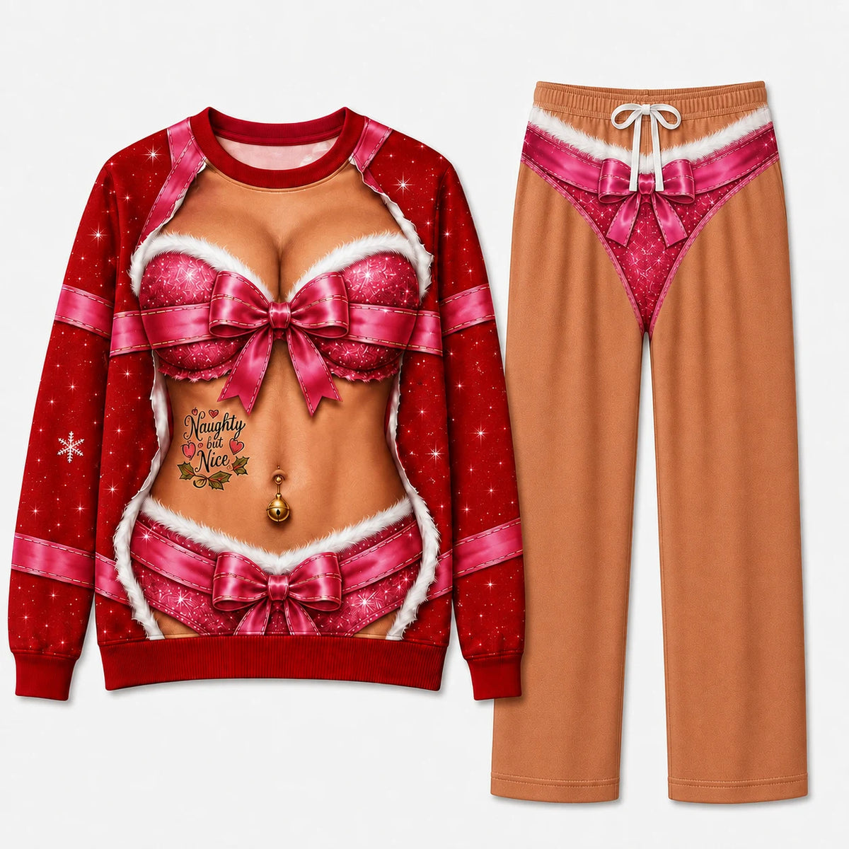 Couples Christmas sweater Her full set