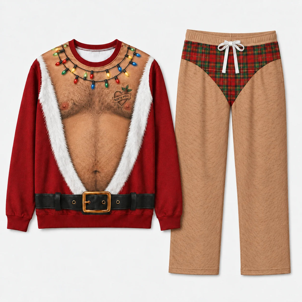 Couples Christmas sweater His full set