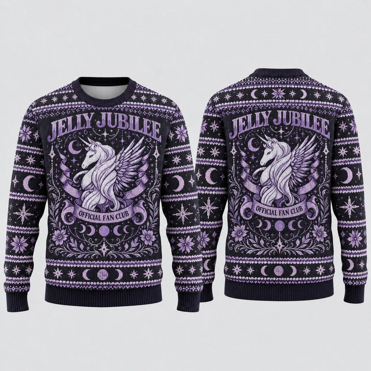 Jelly Jubilee Fan Club Knit Ugly Christmas Sweater