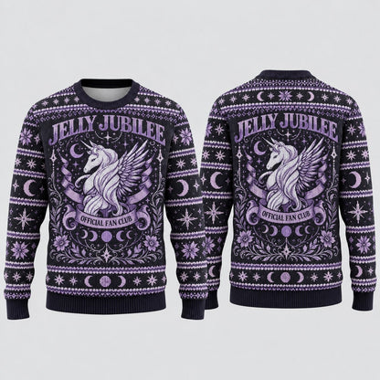 Jelly Jubilee Fan Club Knit Ugly Christmas Sweater