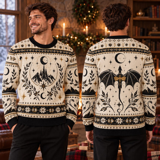 Dragon Rider Crest Knit Ugly Christmas Sweater