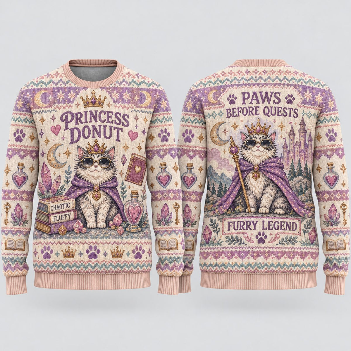 Princess Donut Knit Ugly Christmas Sweater