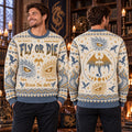 Fly or Die Tairn & Andarna Knit Ugly Christmas Sweater – Fourth Wing Merch Bookish Gift
