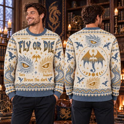 Fly or Die Tairn & Andarna Knit Ugly Christmas Sweater