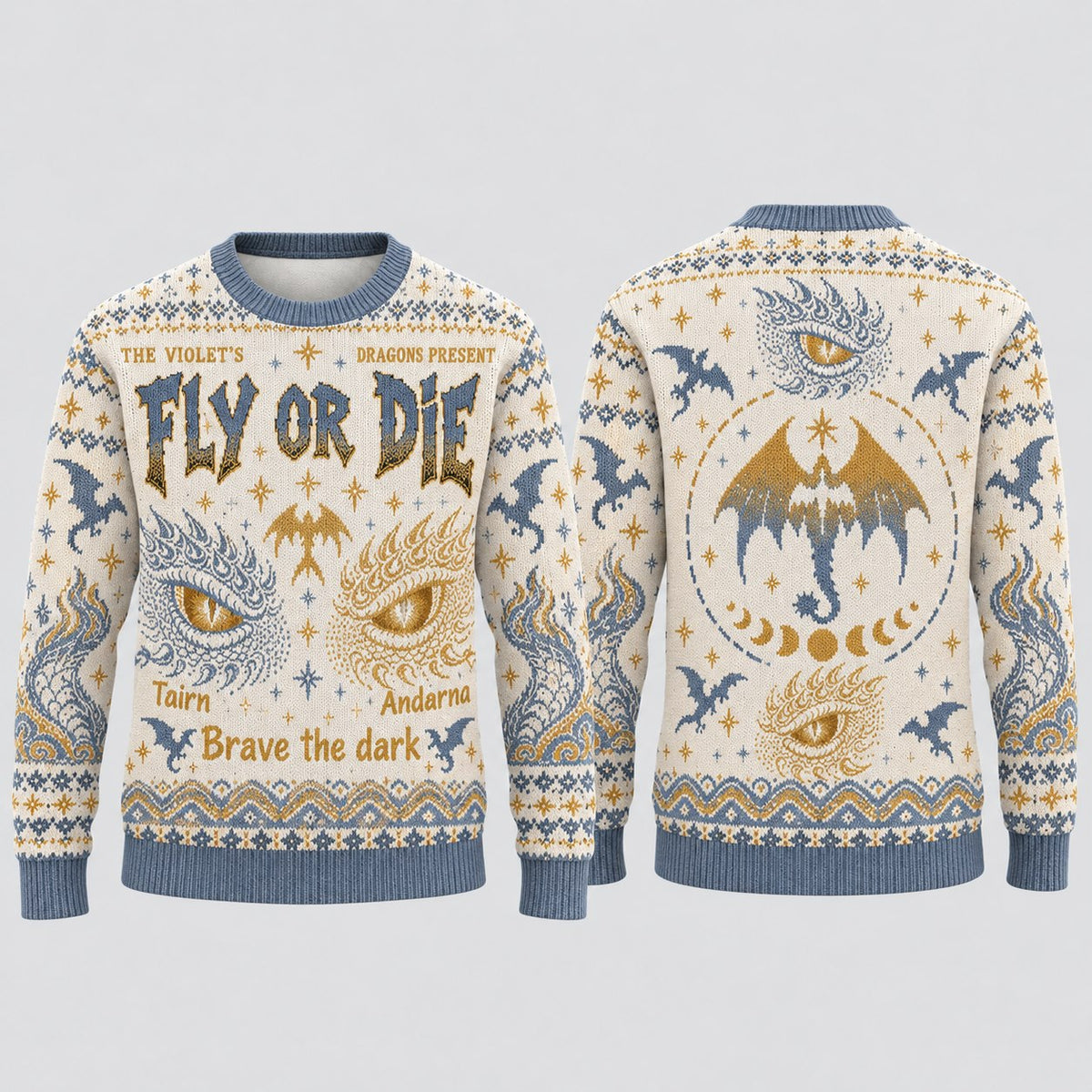 Fly or Die Tairn & Andarna Knit Ugly Christmas Sweater