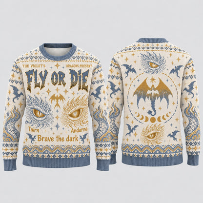 Fly or Die Tairn & Andarna Knit Ugly Christmas Sweater