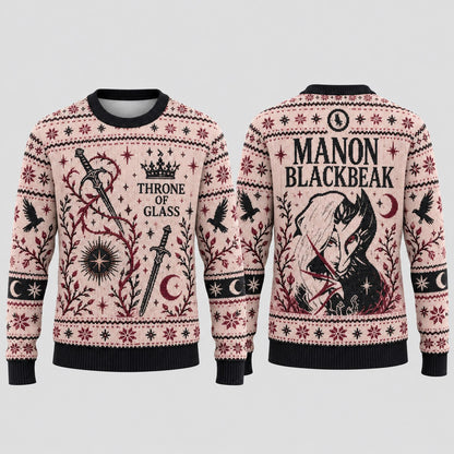 Manon Blackbeak Throne of Glass Knit Ugly Christmas Sweater