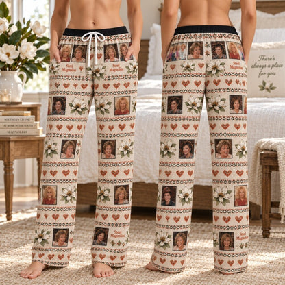 Steel Magnolias Pajamas Sets, Cream Floral Cast Print, Long Sleeve Set, Short Sleeve Set or Pajama Pants, Christmas Gift