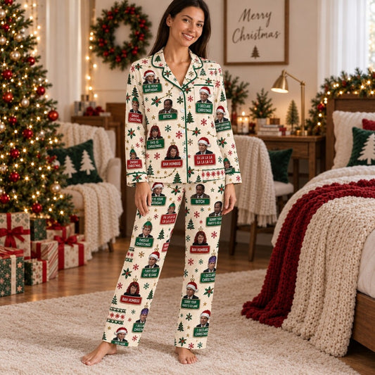 The Office Christmas Pajamas Sets, Funny Character Quote Print, Long Sleeve Set, Short Sleeve Set or Pajama Pants
