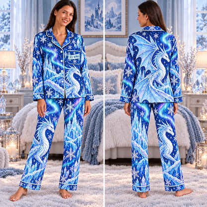 Wings of Fire satin pajamas Design 6 – front and back view