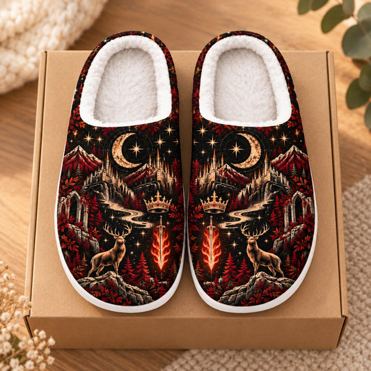 Throne of Glass Terrasen stag slippers - gift box