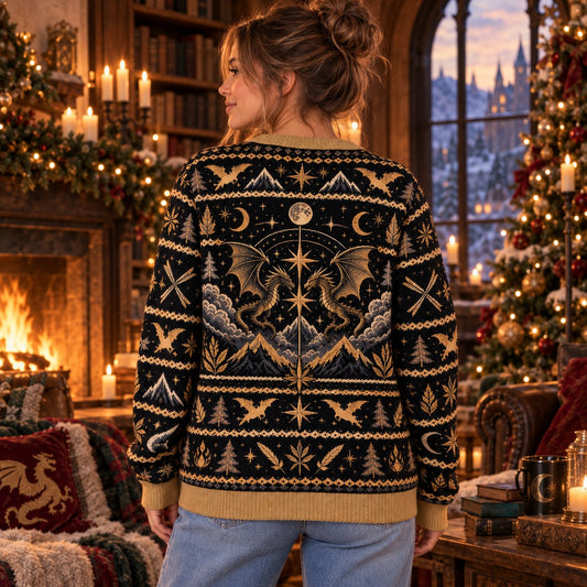Survived Basgiath knit ugly Christmas sweater - back
