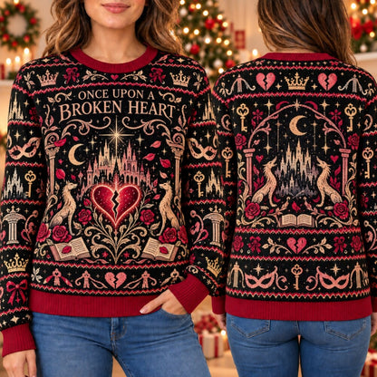 Fantasy Romance Christmas Sweatshirt, Enchanted Fox Bookish Sweater, Fairytale Holiday , Reader Christmas Gift