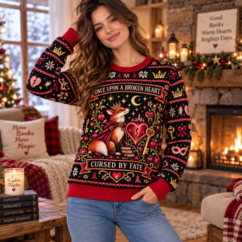 Archer and Fox Christmas Sweatshirt, Fantasy Romance Bookish Sweater, Enchanted Holiday Sweater, Reader Gift