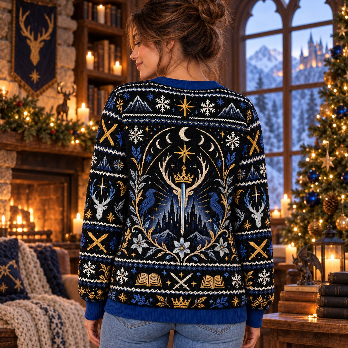 Throne of Glass A Brighter Dawn knit ugly Christmas sweater - back