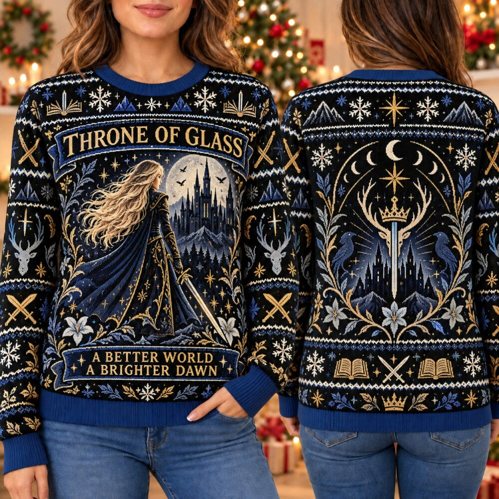 Fireheart Queen Christmas Sweatshirt, Fantasy Bookish Holiday Sweater, Magical Kingdom Sweater, Reader Gift
