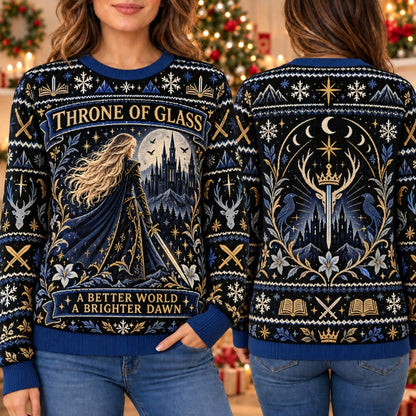 Fireheart Queen Christmas Sweatshirt, Fantasy Bookish Holiday Sweater, Magical Kingdom Sweater, Reader Gift