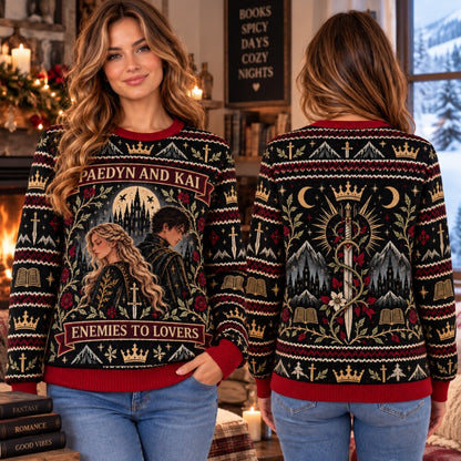 Enemies to Lovers Christmas Sweatshirt, Fantasy Romance Bookish Sweater, Royal Holiday Sweater, Reader Gift
