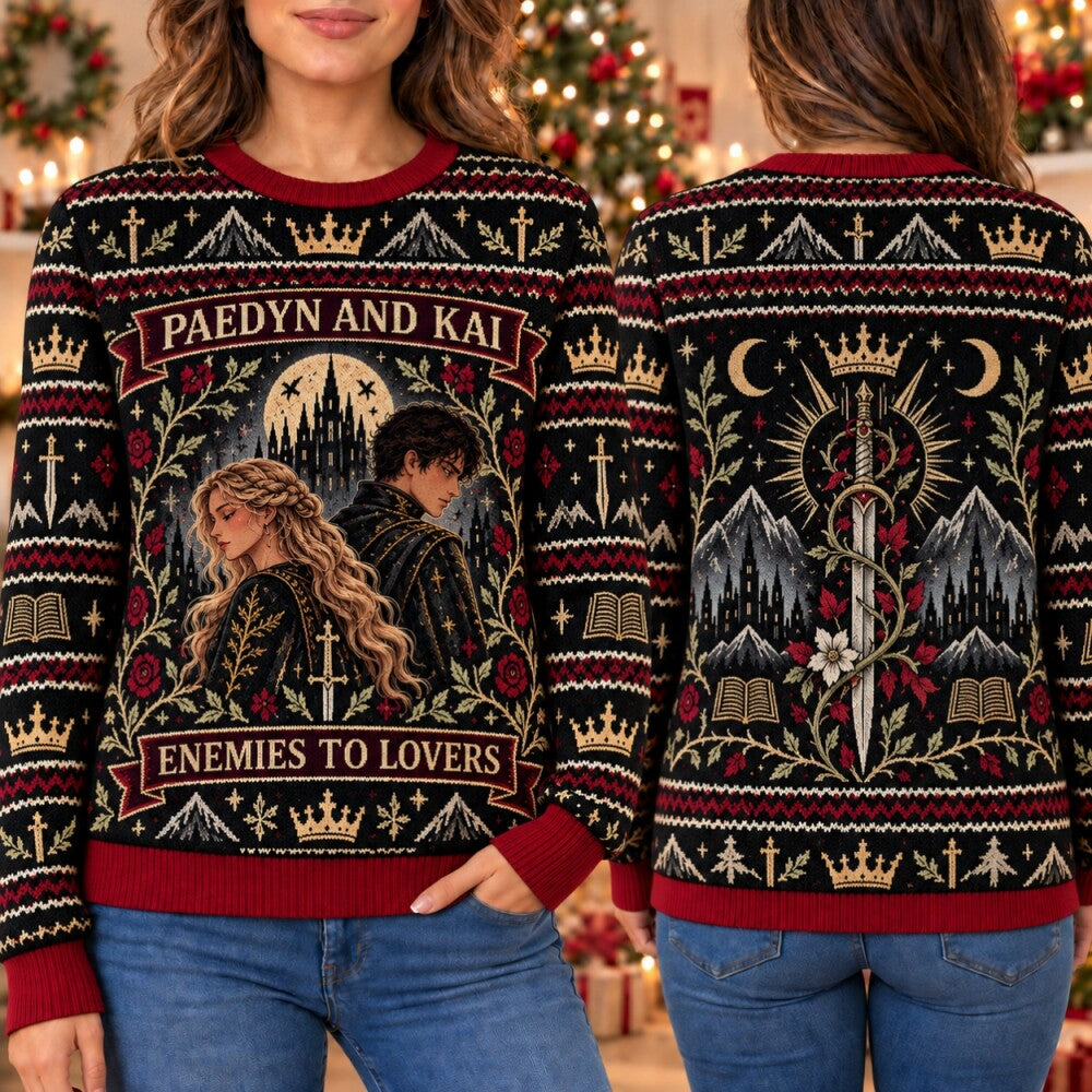 Enemies to Lovers Christmas Sweatshirt, Fantasy Romance Bookish Sweater, Royal Holiday Sweater, Reader Gift
