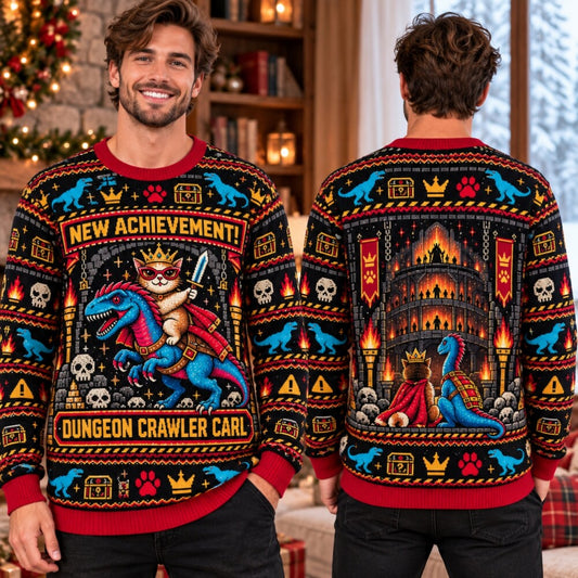 Gifts for Readers - Fantasy Adventure LitRPG Christmas Sweatshirt
