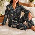 Coconut Margarita Pajamas, Tropical Satin Pajama Set, Cocktail Sleepwear, Goode Time And Coconut Limes Lounge PJs, Beach Vacation Gift