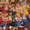 Funny Christmas Ugly Sweater, Novelty Festive Graphic Pullover, Holiday Party Sweater for Men and Women, Fun Christmas Gift