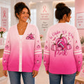 Pink Ribbon Breast Cancer Awareness Cardigan, Pink Pumpkin Sweater, October Halloween Cardigan, Women’s Gift