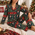 Funny Santa Hat Christmas Pajamas Set, Long Sleeve, Short Sleeve or Pajama Pants, Holiday Sleepwear