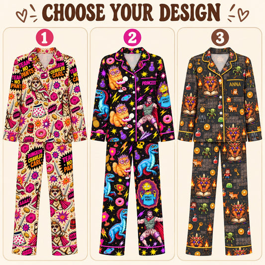 Choose your design – 3 Dungeon Crawler Carl satin pajama prints