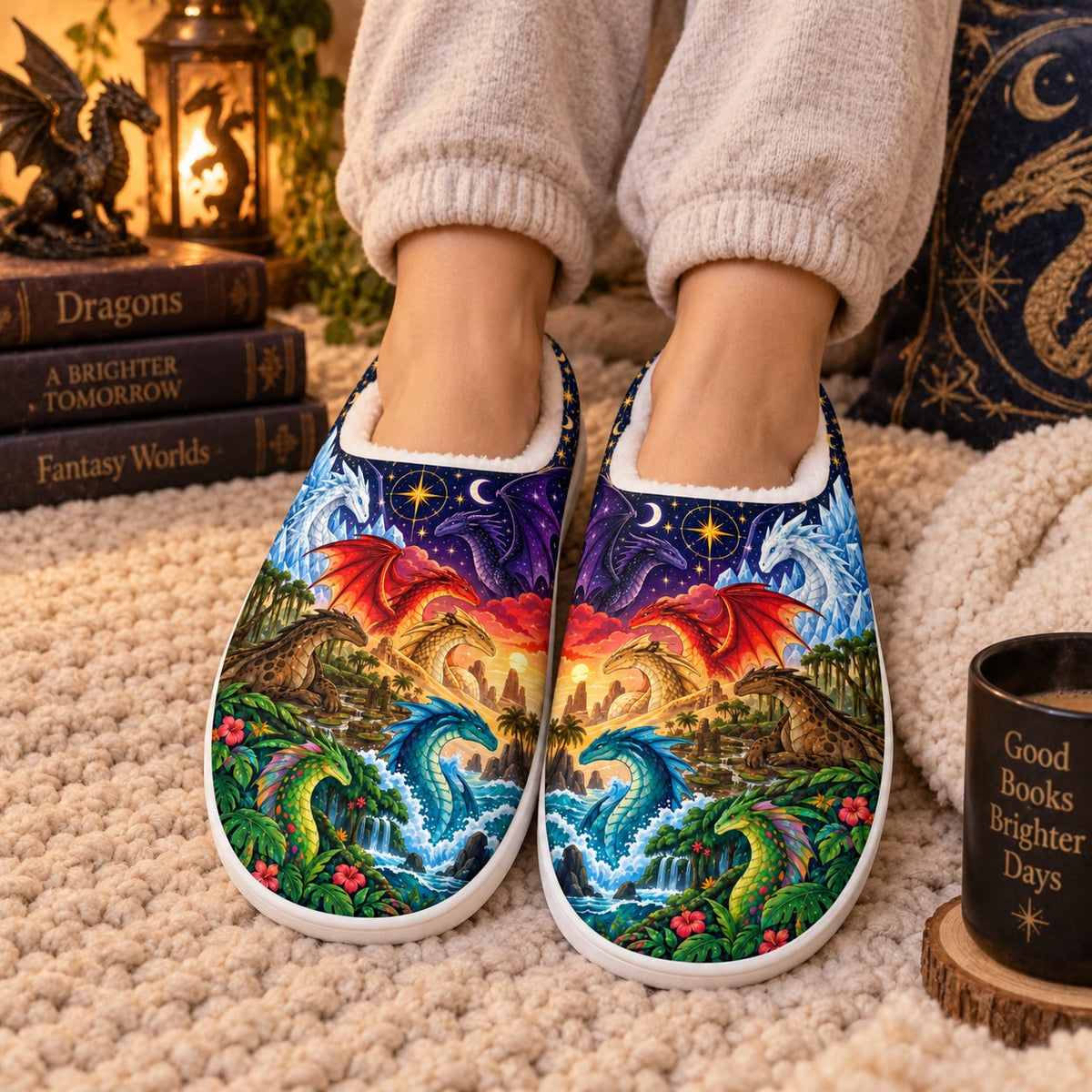 Wings of Fire Pyrrhia dragon tribes slippers - worn