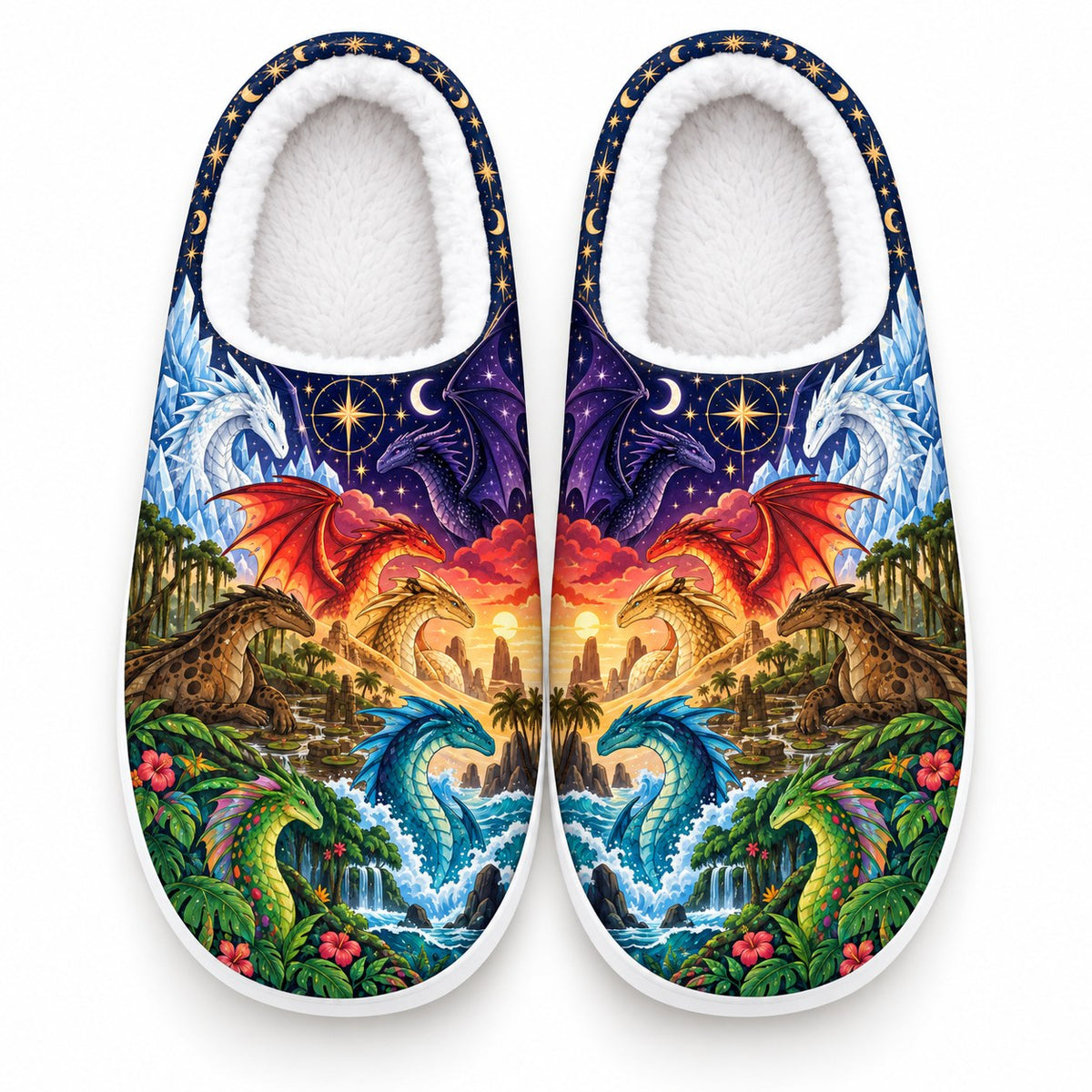 Wings of Fire Pyrrhia dragon tribes slippers - product view