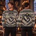 Threshing Day Starlit Arch Knit Ugly Christmas Sweater – Fourth Wing Merch Dragon Gift