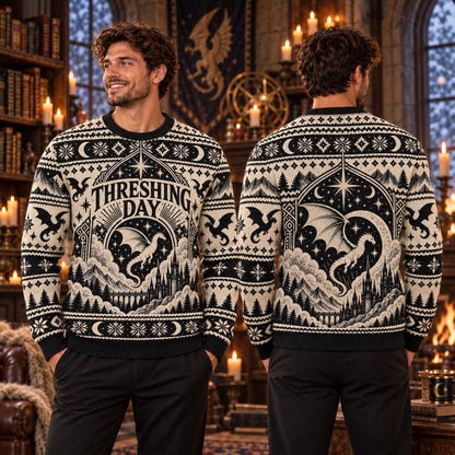 Threshing Day Starlit Arch Knit Ugly Christmas Sweater