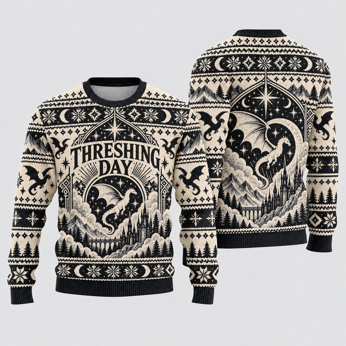 Threshing Day Starlit Arch Knit Ugly Christmas Sweater
