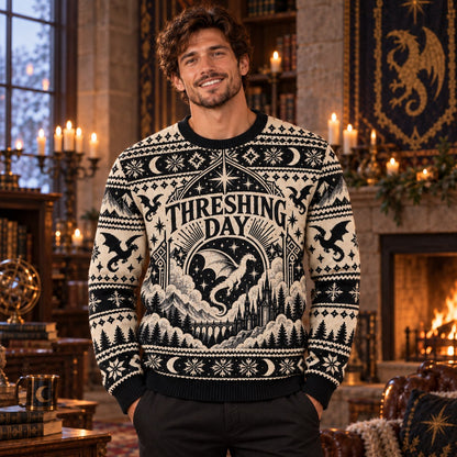 Threshing Day Starlit Arch Knit Ugly Christmas Sweater