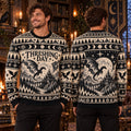 Threshing Day Mountain Bridge Knit Ugly Christmas Sweater – Fourth Wing Dragon Gift