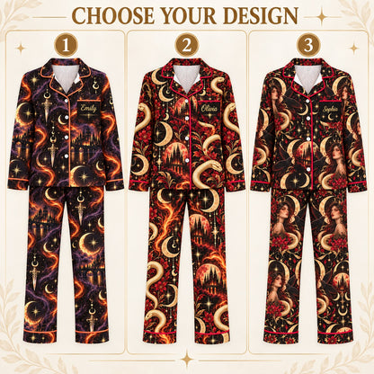 Choose your design – 3 Crescent City satin pajama prints