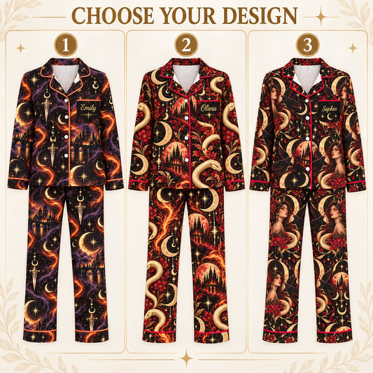 Choose your design – 3 Crescent City satin pajama prints