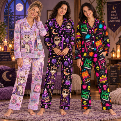 Dungeon Crawler Carl satin pajamas – personalized matching PJ sets with custom names