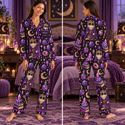 Dungeon Crawler Carl satin pajamas Design 1 – front and back view