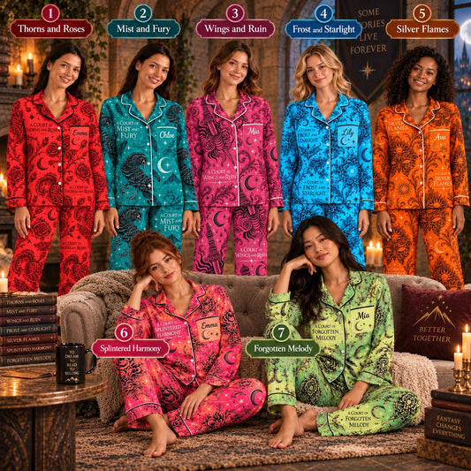 ACOTAR satin pajamas – all 7 designs