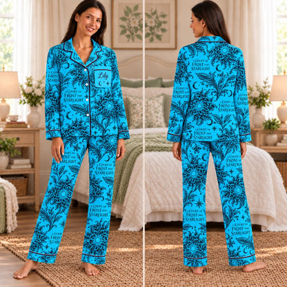 ACOTAR satin pajamas 4. Frost and Starlight – front and back view