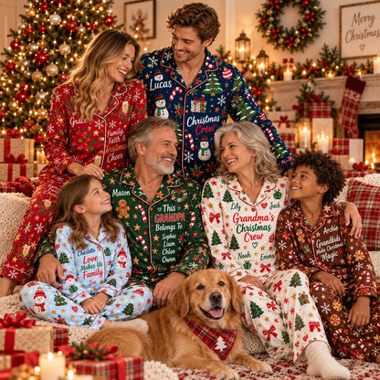 Personalized Christmas satin pajamas - view 3