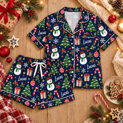 Personalized Christmas satin pajamas - view 6
