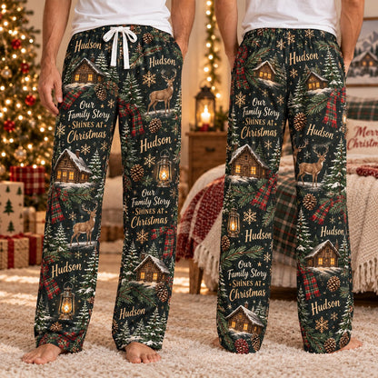Personalized Christmas satin pajamas patchwork - view 10