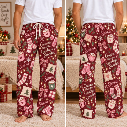 Personalized Christmas satin pajamas patchwork - view 7