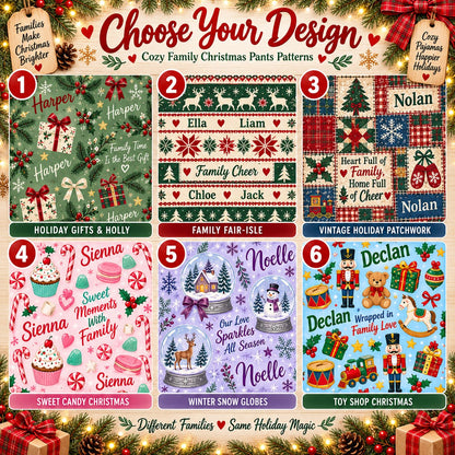 Personalized Christmas satin pajamas snow globe - choose your design, 6 patterns