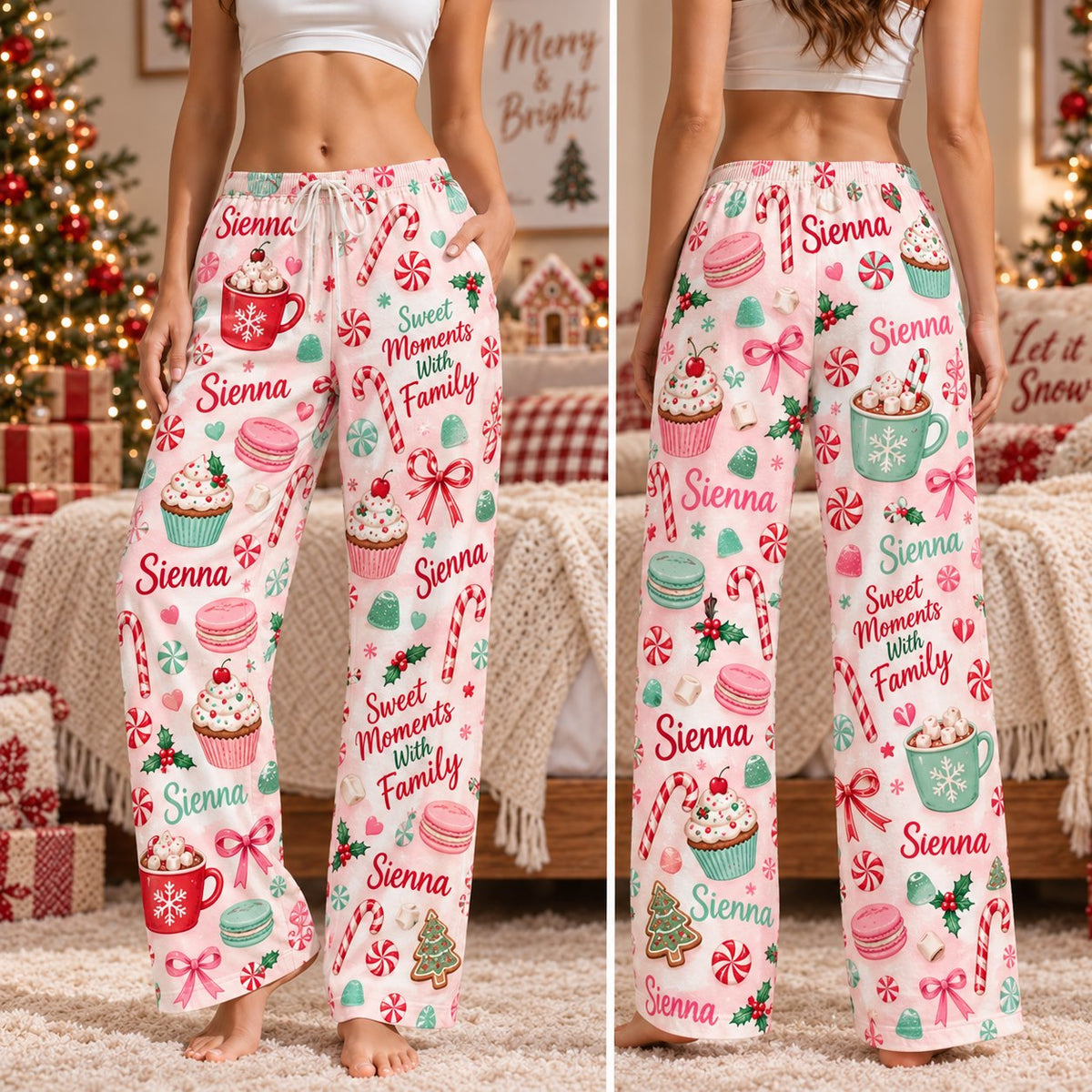 Personalized Christmas satin pajamas snow globe - view 6